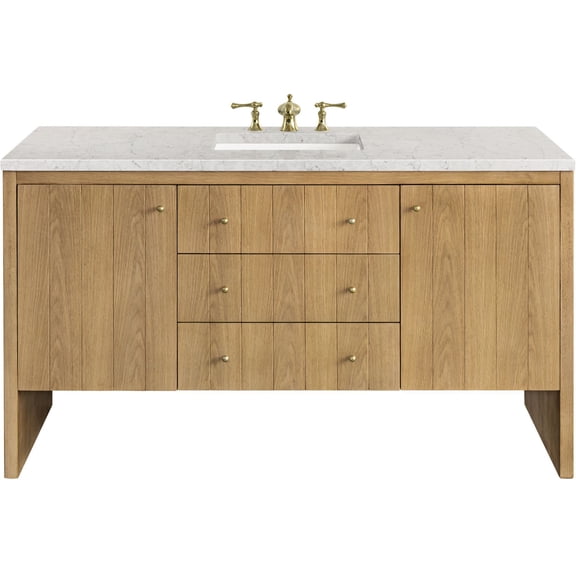 James Martin Vanities 435-V60S-LNO-3EJP Hudson 60" Free Standing Single Basin Poplar Wood