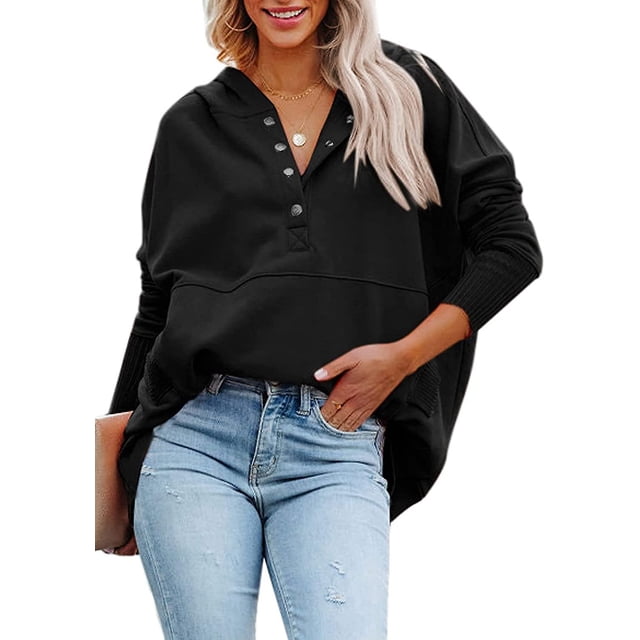 Sweat-shirt à Capuche avec Poches à Capuche Surdimensionné