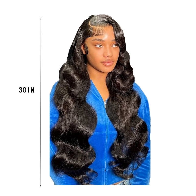 30 Inch Human Hair Lace Front Wig 200% Density Deep Wave Glueless Pre Plucked Amazon.com : Rozilo 30 Inch Deep Wave Lace Front Wigs Human  main image 4