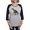 Heather/Black, variant on CafePress - Cycling Tyrannosaurus Rex Long Sleeve T Shirt - Womens Baseball Tee