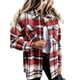 thumbnail image 3 of 2023 Otoño e Invierno camisa nueva de lana para mujer chaqueta a cuadros de manga larga, 3 of 4
