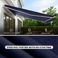 thumbnail image 5 of Outsunny 12' x 10' Electric Retractable Awning, Sun Shade Shelter with Remote Controller and Crank Handle for Deck, Balcony, Yard, Dark Blue, 5 of 10
