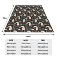 thumbnail image 3 of Bixox Fleece Blanket Cute Alpaca Pattern Super Soft Double-Sided Microfiber Flannel Blanket for Sofa, Bed, Couch,Suitable for All Seasons - 60"x50", 3 of 5