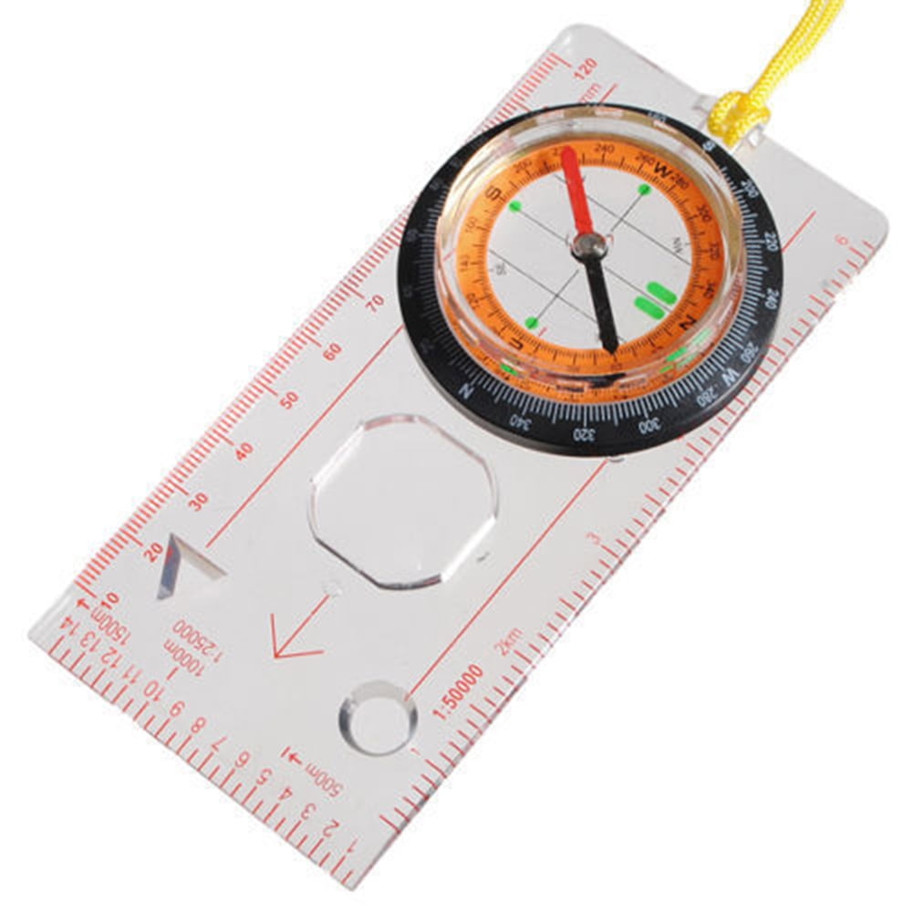 Waterproof Camping Hiking Compass Outdoor Scouts Orienteering Baseplate Compass