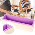 thumbnail image 4 of Fdit 900Ml Rectangle Silicone Soap Mold Diy Tool For Baking Cake Ice Chocolate (Purple) , Diy Tool For Baking Cake, 4 of 9