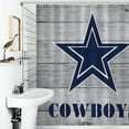thumbnail image 3 of Football Cowboys Shower Curtain Bathroom Curtains Waterproof Fabric Home Partition Screen Living Room, 3 of 6