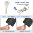 thumbnail image 4 of Uxcell 2 Pcs Weatherproof Padlocks, 1.3 Inch Wide Alloy Steel Outdoor Rustproof Long Beam Locks Vinyl Wrapped Waterproof Pin Tumbler Padlock with Brass Cylinder for Garages , Black, 4 of 7