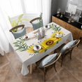 thumbnail image 4 of Sunflowers Bees Rectangle Tablecloth, Spring Farmhouse Honey Flowers Leaves Waterproof & StainResistant Tablecloth, Washable Oil-proof Table Cover for Dining/Party/Wedding/Camping/Buffet 52x70 In, 4 of 9