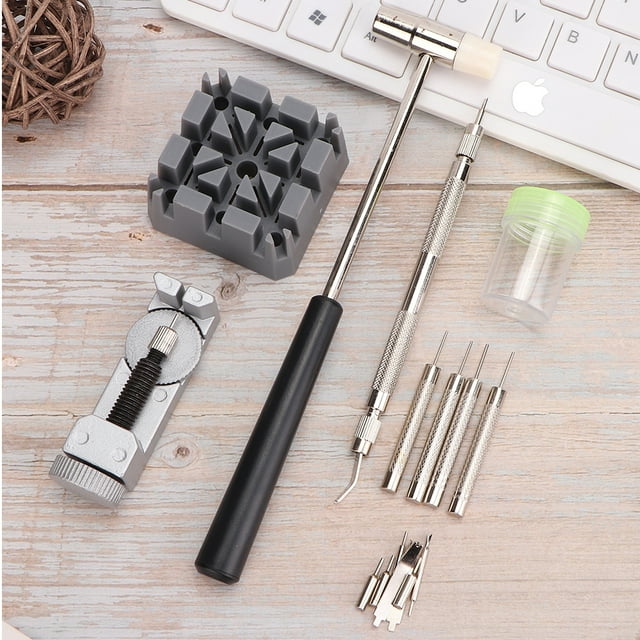 Ymiko Professionnel Montre Batterie Remplacement Montre Bracelet Outil Réglage Montre Réparation Kit, Ensemble d'Outils de Montre, Montre Outil Kit