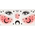 thumbnail image 3 of Unique Bargains 10 Pcs Realistic Fake Tattoos Moon Star Styles Temporary Tatto Pink, 3 of 5