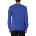 thumbnail image 3 of Unique Bargains Men's Long Sleeve Basic Round Neck Pullover Sweatshirt L Blue, 3 of 6