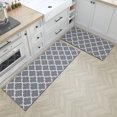 thumbnail image 6 of Famyfamy Kitchen Mat For Bedroom Living Room Doormats Waterproof Oilproof Non-Slip PVC Foam Beautiful Light Gray 1 Pc New Carpet, 6 of 16