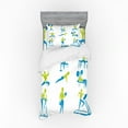 thumbnail image 1 of Ambesonne Fitness Bedding Set 3 Pcs, Gym Activity Equipment, Twin, Apple Green Sky Blue, 1 of 3