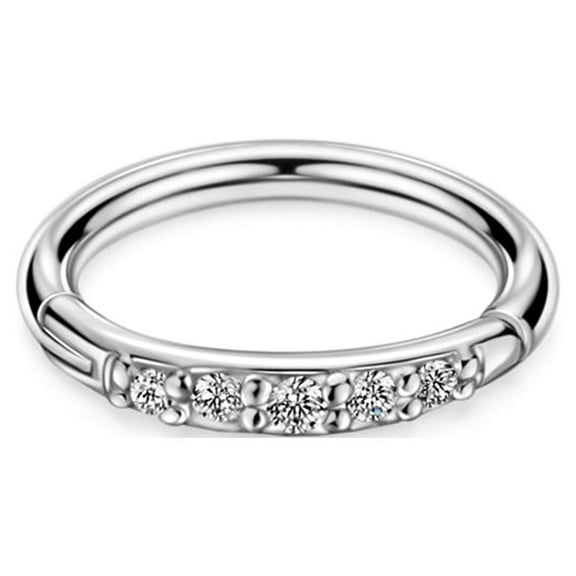 16g 8mm Cartilage Earring Hoop 16 Gauge Cubic Zirconia Piercing Earrings for Women