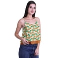 thumbnail image 2 of Moomaya Haut Court à Bretelles Spaghetti Imprimé pour Femmes Cami Tops d'Été, 2 of 5
