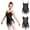 Black, variant on Kids Girls Shiny Sequin Latin Jazz Ballet Dance Dress with Tassel Hem Ballroom Party Costume 6-14 Red 14