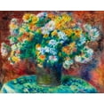 thumbnail image 2 of Renoir, Pierre-Auguste 18x15 Black Ornate Wood Framed with Double Matting Museum Art Print Titled - Chrysanthemums 1882, 2 of 4