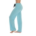 thumbnail image 2 of #followme Ultra Soft Solid Stretch Jersey Pajama Pants for Women (Aqua, 2X Plus Plus), 2 of 3