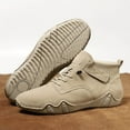 thumbnail image 2 of Mepaouo Men's Ankle Hiking Boots Lace up Zero Drop Barefoot Shoes Walking Running Sneakers(Khaki,10.5), 2 of 5