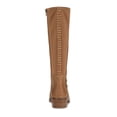 thumbnail image 2 of BARETRAPS Womens Brown Cushioned Stretch Almond Toe Stacked Heel Zip-Up Dress Boots 8.5, 2 of 4