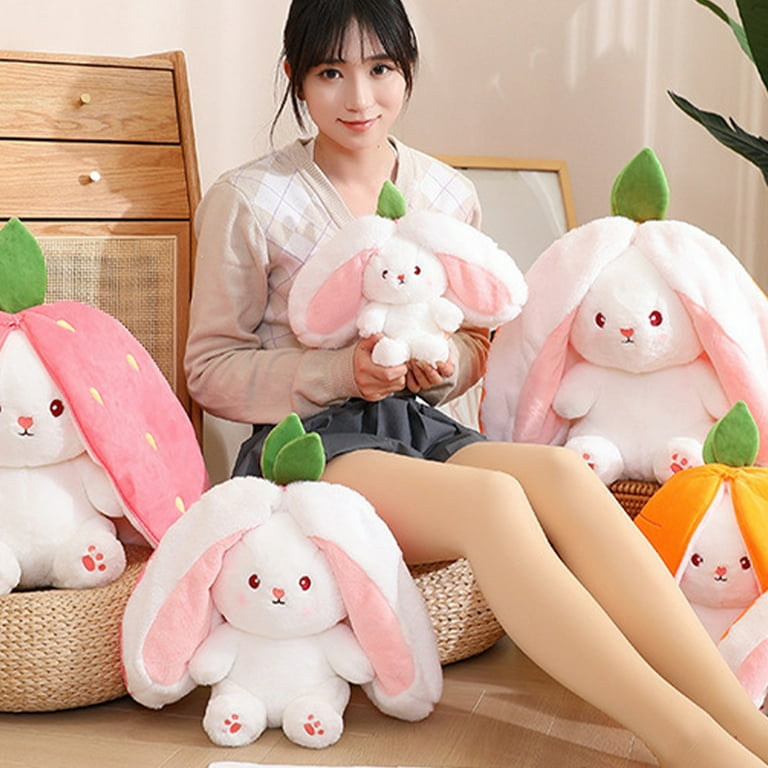 Buy REYBEYOLA Cute Rabbit Plush Animal Toy Adorable Rabbit Bear Plushie  Stuffed Pillow Halloween Big Ear Rabbit Plush Doll Gift for Adults Boys  Girls (White red Bunny, 11.8 in) Online at Low