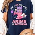 thumbnail image 2 of Just A Girl Who Loves Anime and Sketching Unisex T-Shirt, Sizes S-5XL, Gategoo, 2 of 5
