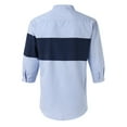 thumbnail image 4 of Camisas Deportivas Hombre Camisa informal de manga de siete para hombre, camiseta cómoda literaria japonesa suelta a la moda para hombre (Blue, 3XL), 4 of 6