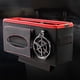 thumbnail image 3 of Organizador de asiento de coche de piel sintética que añade espacio extra. Bolsa de almacenamiento apta para pañuelos y teléfono. Negro rojo, 3 of 7