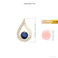 thumbnail image 5 of ANGARA Natural Floating Blue Sapphire Tulip Pendant with Diamonds in 14K Yellow Gold for Women (Size-5mm) | September Birthstone, Anniversary, Jewelry Gift for Women | Natural Blue Sapphire Necklace, 5 of 9