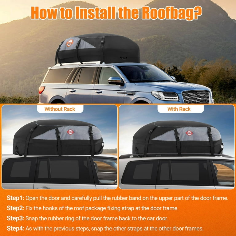 Auto Car Rooftop Cargo Carrier Bag,15 Cubic Car Storage Roof