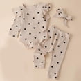 thumbnail image 2 of UAYOTSE Baby Girl Clothes Outfits Romper Pants Cute Bow Headband Hat Sets for Baby Girls,Sizes 9-12 Months, 2 of 6