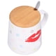 thumbnail image 5 of Taza de Cerámica ZHCH 450 ml color rosa con cuchara y tapa de Madera, 5 of 5