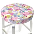 thumbnail image 3 of Balery hand drawn butterflies Pattern Round Bar Stool Seat Covers Velvet Fabric Adjustable Protects from Scratches and Stains for 14-17 Inch Chair-13 inch, 3 of 7