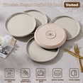 thumbnail image 2 of Vesteel Dinner Plates Set of 6, 7.9inch Ceramic Stoneware Sets for Home Restaurant, Farmhouse Dinnerware for Serving Steak, Pizza, Dishwasher & Microwave Safe, 2 of 8