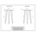 thumbnail image 5 of Alaterre Meuble Table d'Appoint Ronde en Bois Naturel avec Bord Vivant, Métal 20 Pouces, 5 of 5