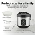 thumbnail image 2 of Digital Programmable Rice Cooker & Food Steamer, 8 Cups Cooked (4 Uncooked), Stainless Steel, 2 of 8