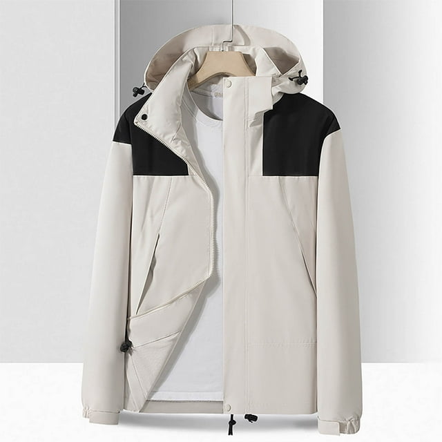 RXIRUCGD Manteau Décontracté Chaud pour Enfants Étanche Chaud à Capuche Coquille Rigide Veste ( Blanc, Taille : 9 Ans )