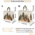 thumbnail image 2 of FORMRS Womens Corduroy Tote Bag Crossbody Shoulder Handbag with Pocket, Brown Christmas Trees, 2 of 7