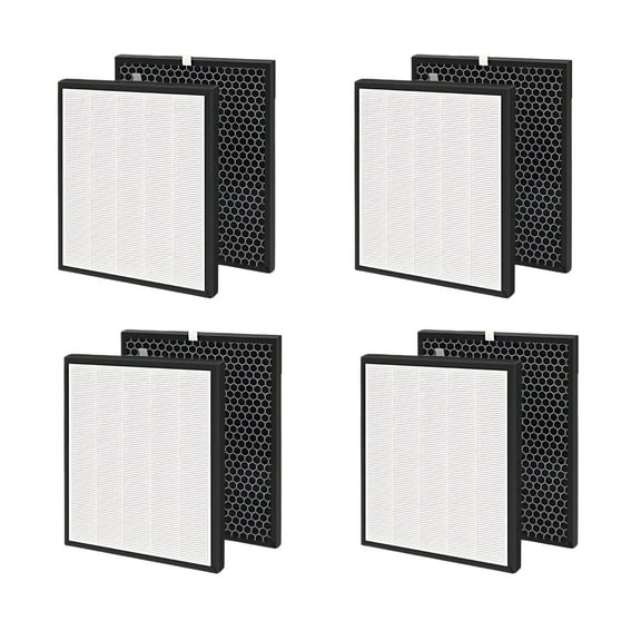 3-in-1 Air Purifier LV-PUR131 compatible HEPA filter Carbon Pre Filter Replacement Removes Smoke, 4 Sets