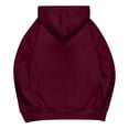 thumbnail image 3 of Pullover Hoodie with Adjustable Drawstring Hood and Front ESSENTIALS Lettering Print Casual Loose Fit Design Red 3XL, 3 of 8