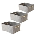 thumbnail image 4 of Cesta organizadora de tela plegable con asas de transporte Gris s, 4 of 9