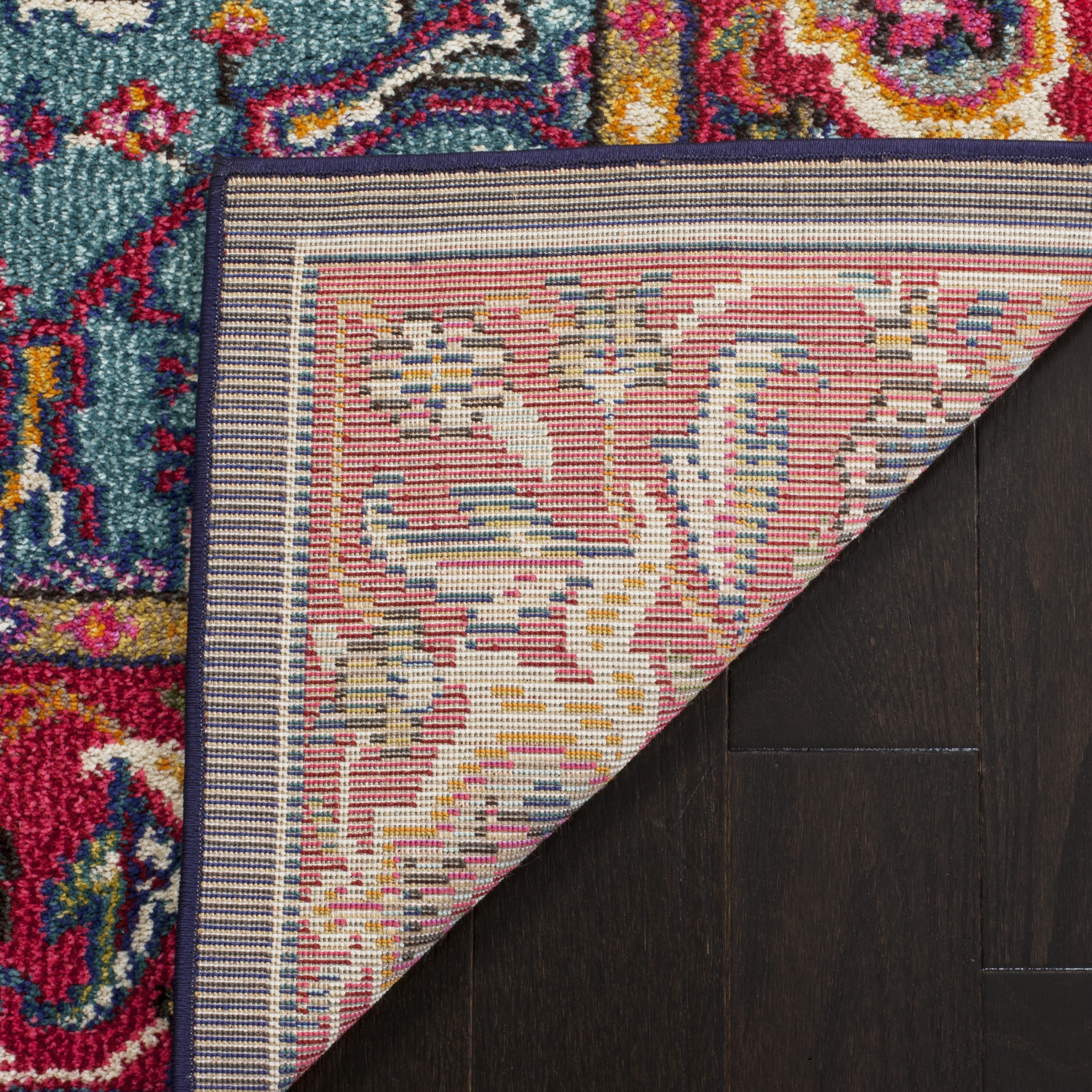 SAFAVIEH Monaco Vivyan Traditional Area Rug, Red/Turquoise, 3' x 5'