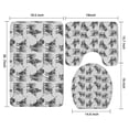 thumbnail image 3 of Gray Highland Cow Person Pattern Bathroom Rugs Sets 3 Piece,Toilet Cover Set,Absorbent Non Slip Bathroom Mats Sets with U-Shaped Contour Rug Toilet Rug Set, 3 of 5