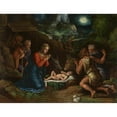 thumbnail image 2 of Girolamo Da Carpi 24x19 Black Ornate Framed Double Matted Museum Art Print Titled: The Adoration of the Shepherds (ca. 1535-40), 2 of 5