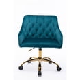 thumbnail image 4 of Yesurprise Home Office Desk Chair, Upholstered Mid-Back Desk Chair with Adjustable Swivel Wheels, Ergonomic Office Chair for Home Office, Living Room, Bedroom, 4 of 8