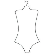 NAHANCO #BFWBR12 Black Rubberized Metal Ladies Body Shape Swimsuit/Lingerie Hangers (Pack of 12)