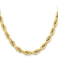 thumbnail image 3 of Diamond2Deal 14K Jaune Gold 7 mm Semi-Solide Corde Chain Collier for Hommes 22, 3 of 7