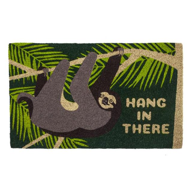Entryways Basics P2276 Accrocher Là Paillasson de Coco - Vert & 44; Gris & Brun