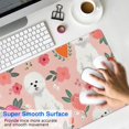 thumbnail image 4 of Long Mouse Pads for Desk,Pink Bichon Frise and Flower Desk Mats on Top Of Desks, Desk Mouse Pad Extra Large with 3mm Non-Slip Base and Stitched Edge for Gaming,Office,Work,Home 31.5"x11.8", 4 of 6