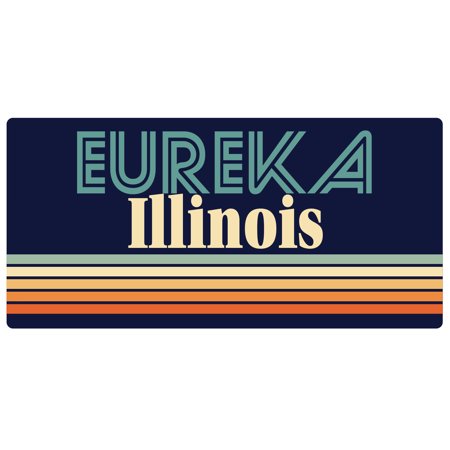 Eureka Illinois 5 x 2.5-Inch Vinyl Decal Sticker Retro Design
